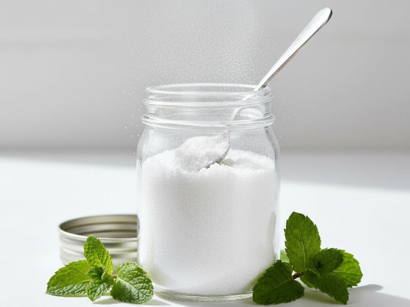 ksiltol u teglici sa kašikom, nana pored